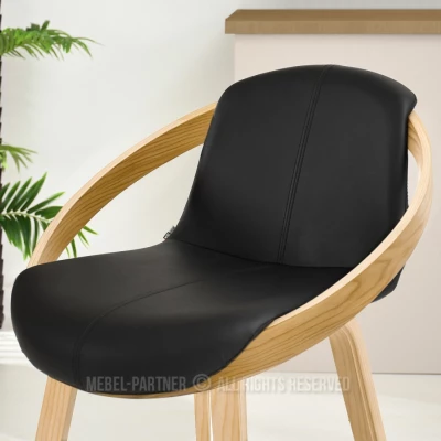Designová barová židle HODA - dub / černá