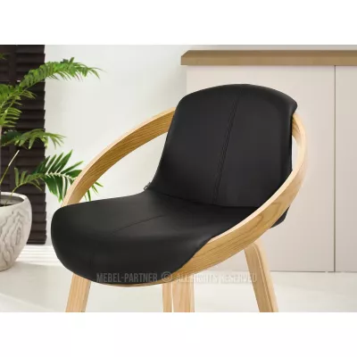 Designová barová židle HODA - dub / černá