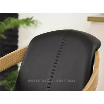 Designová barová židle HODA - dub / černá