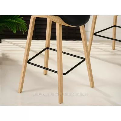 Designová barová židle HODA - dub / černá