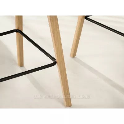 Designová barová židle HODA - dub / černá