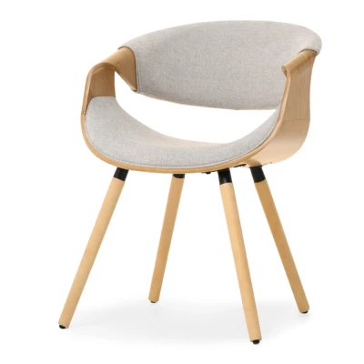 Designová jídelní židle SAROLTA - šedá / dub