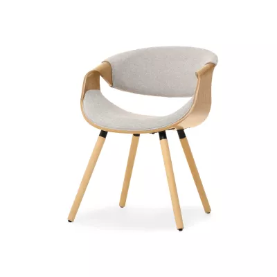 Designová jídelní židle SAROLTA - šedá / dub