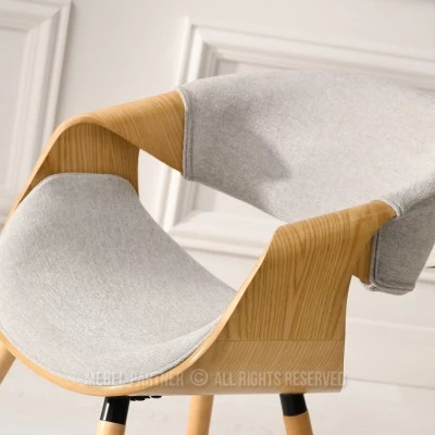 Designová jídelní židle SAROLTA - šedá / dub