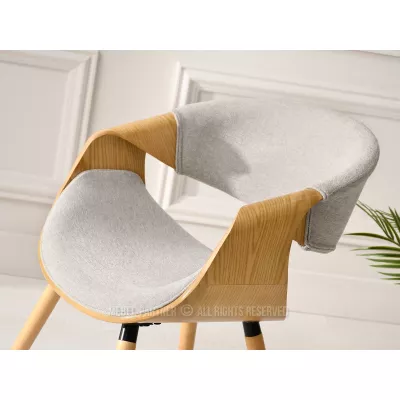 Designová jídelní židle SAROLTA - šedá / dub