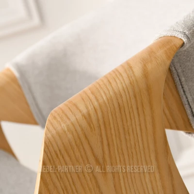Designová jídelní židle SAROLTA - šedá / dub