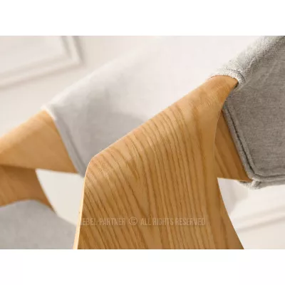 Designová jídelní židle SAROLTA - šedá / dub