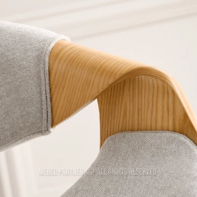 Designová jídelní židle SAROLTA - šedá / dub