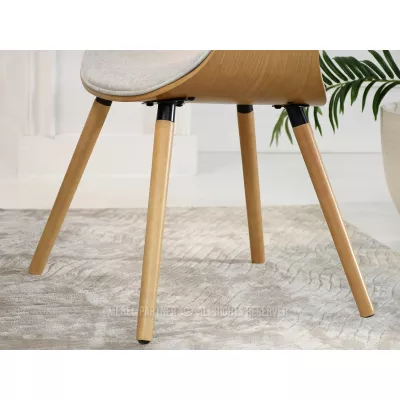 Designová jídelní židle SAROLTA - šedá / dub