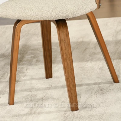 Designová židle ANELIS - béžová / ořech