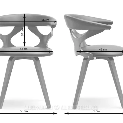 Designová židle ANELIS - béžová / ořech