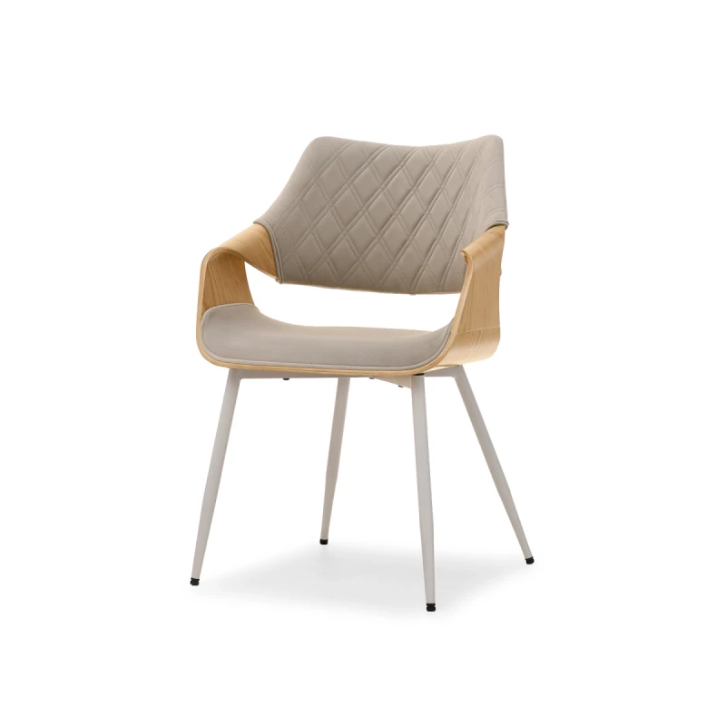 Designová jídelní židle NENET - dub / béžová