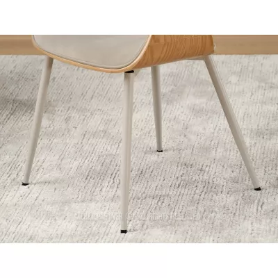 Designová jídelní židle NENET - dub / béžová