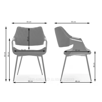 Designová jídelní židle NENET - dub / béžová