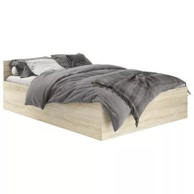 Jednolůžková postel 120x200 OMERYA s úložným prostorem - dub sonoma