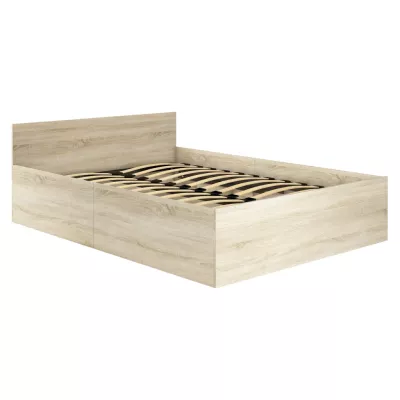 Jednolůžková postel 120x200 OMERYA s úložným prostorem - dub sonoma