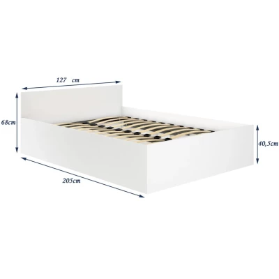 Jednolůžková postel 120x200 OMERYA s úložným prostorem - dub sonoma
