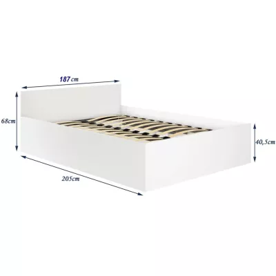 Manželská postel 180x200 OMERYA s úložným prostorem - dub sonoma