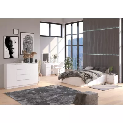 Jednolůžková postel 100x200 OMERYA s úložným prostorem - bílá