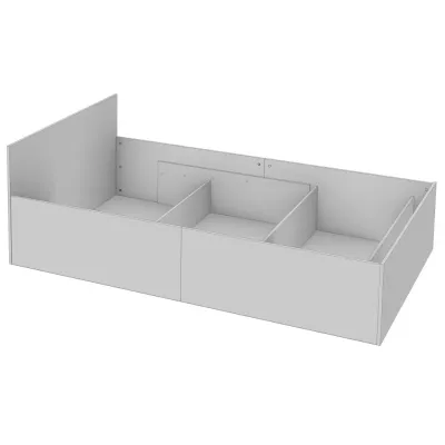 Jednolůžková postel 100x200 OMERYA s úložným prostorem - bílá
