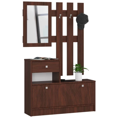 Předsíňová stěna SIRIEL se zrcadlem - wenge