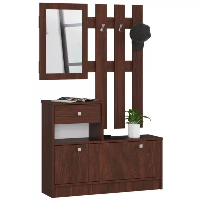 Předsíňová stěna SIRIEL se zrcadlem - wenge