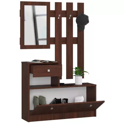 Předsíňová stěna SIRIEL se zrcadlem - wenge