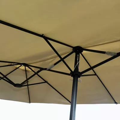Dvojitý zahradní slunečník KAIRO - béžový