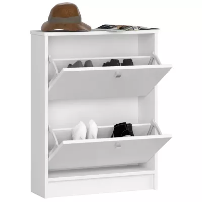 Výklopný botník do předsíně SIRIEL - bílý