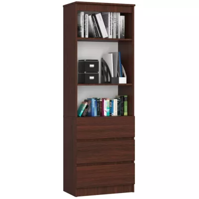 Policový regál se šuplíky VALESTRA - wenge