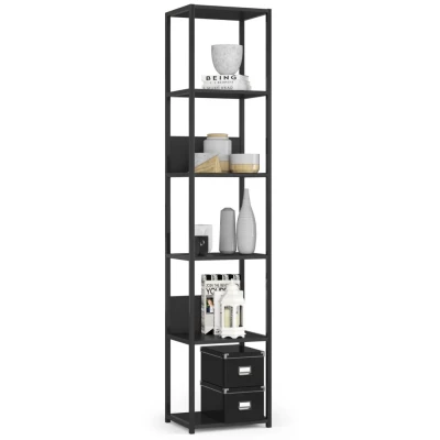 Kovový policový regál 40 cm DERIVAL - černý