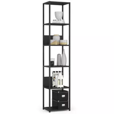 Kovový policový regál 40 cm DERIVAL - černý