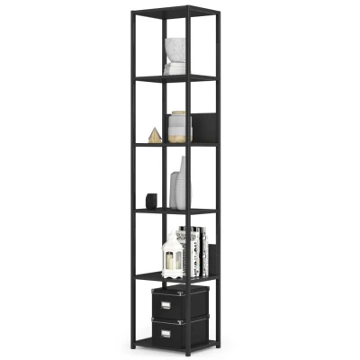 Kovový policový regál 40 cm DERIVAL - černý