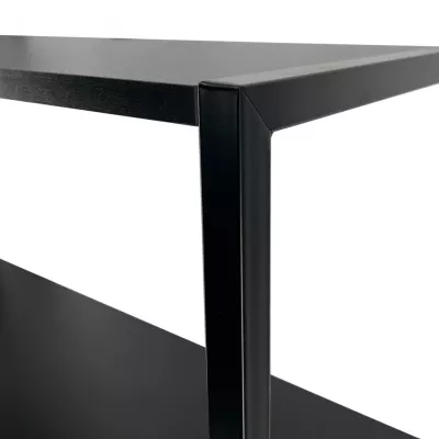 Kovový policový regál 40 cm DERIVAL - černý