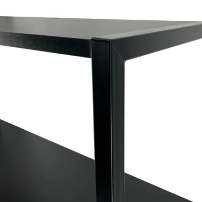 Kovový policový regál 80 cm DERIVAL - černý