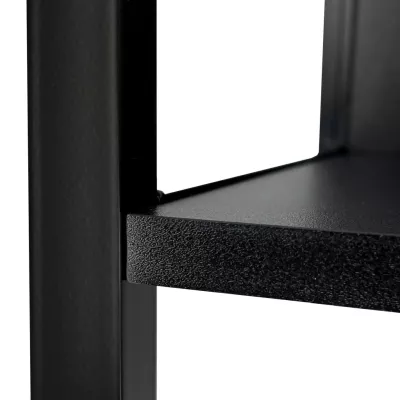 Kovový policový regál 80 cm DERIVAL - černý