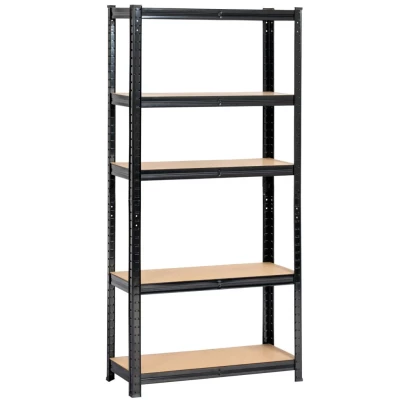 Kovový regál do domácnosti 70 cm QARIAN - černý
