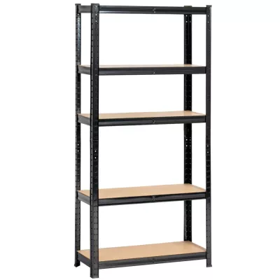Kovový regál do domácnosti 70 cm QARIAN - černý