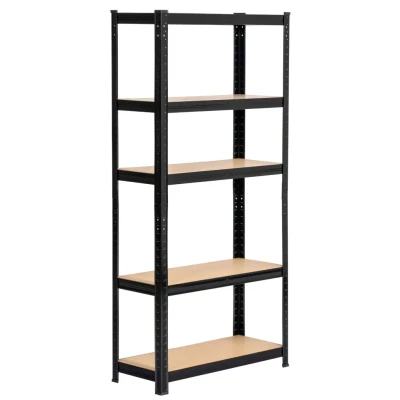 Kovový regál do domácnosti 70 cm QARIAN - černý