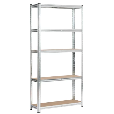 Regál do domácnosti 90 cm QARIAN - stříbrný
