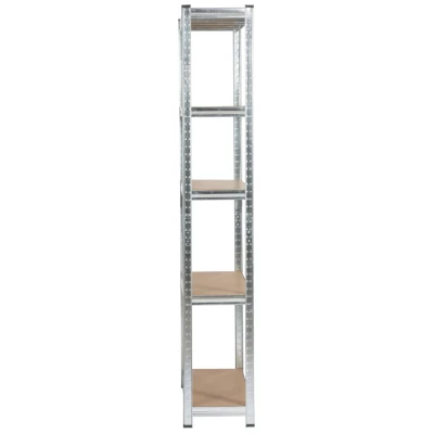 Regál do domácnosti 90 cm QARIAN - stříbrný