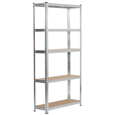 Regál do domácnosti 90 cm QARIAN - stříbrný