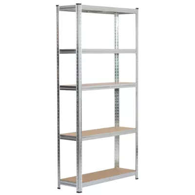 Regál do domácnosti 90 cm QARIAN - stříbrný