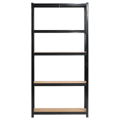 Set kovových regálů do domácnosti 90 cm QARIAN - černý