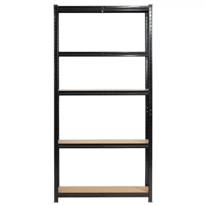 Set kovových regálů do domácnosti 90 cm QARIAN - černý