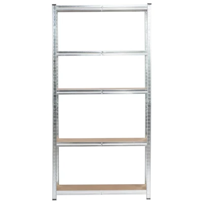 Set kovových regálů do domácnosti 90 cm QARIAN - stříbrný