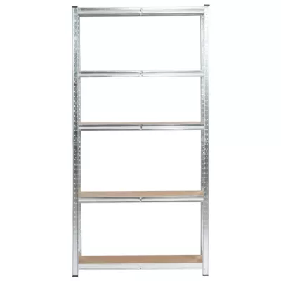Set kovových regálů do domácnosti 90 cm QARIAN - stříbrný