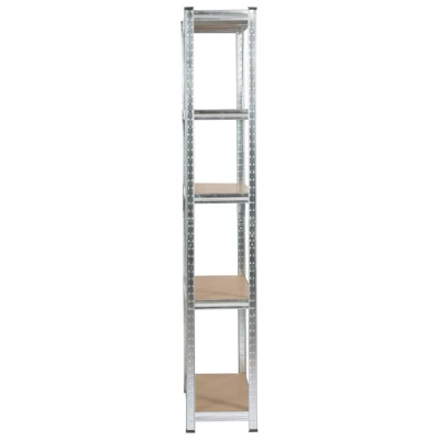 Set kovových regálů do domácnosti 90 cm QARIAN - stříbrný