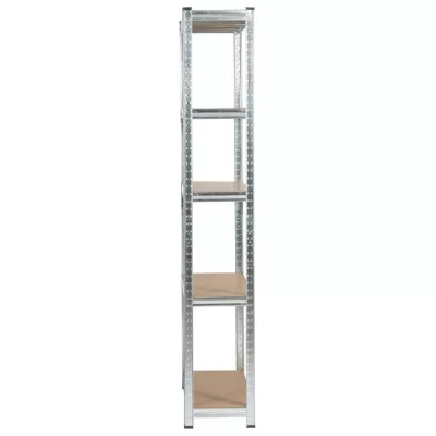 Set kovových regálů do domácnosti 90 cm QARIAN - stříbrný