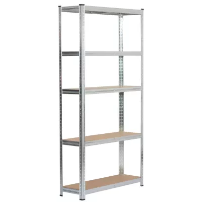 Set kovových regálů do domácnosti 90 cm QARIAN - stříbrný